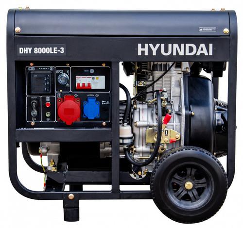 Электрогенератор дизельный Hyundai DHY 8000LE-3
