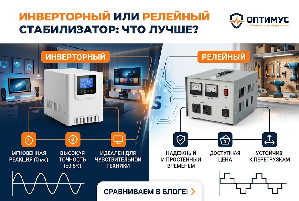 Инверторный или релейный стабилизатор: что лучше Инверторный или релейный стабилизатор: что лучше