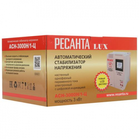 Стабилизатор напряжения Ресанта АСН-3000Н/1-Ц Lux