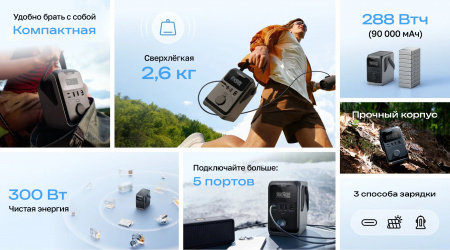 Портативная электростанция EcoFlow TRAIL 300 DC (288 Втч)