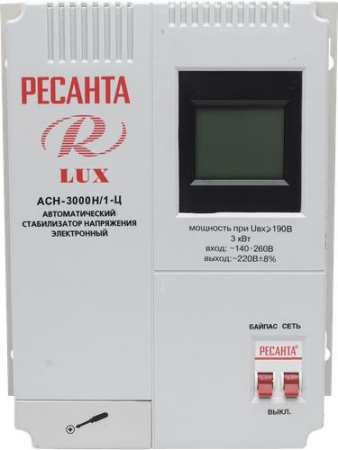 Стабилизатор напряжения Ресанта АСН-3000Н/1-Ц Lux